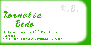 kornelia bedo business card